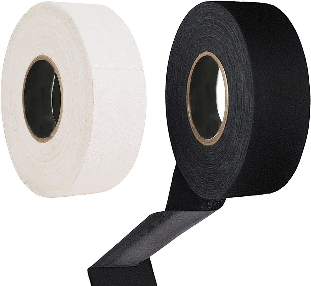 2 Rollen Non-slip Griptape voor Hockey en Sport, Ideaal voor Badminton, Golf en Roller Hockey, 20M (Zwart, Wit)