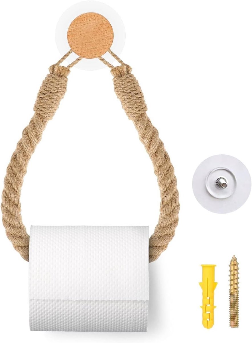 Houten Toiletpapierhouder in Italiaanse Stijl - Duurzaam en Stijlvol Accessoire voor Badkamer - 27 x 4,8 cm, Perfect voor Organisatie en Decoratie