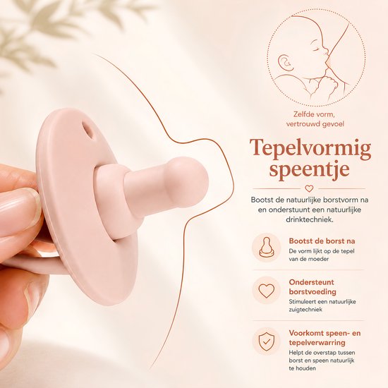 MijnNami Soother Speen Pop & Go - 2 stuks - Oak & Vanilla - 0/18 maanden - Fopspeen - Siliconen Speentje Multifunctioneel van MijnNami — afbeelding 5