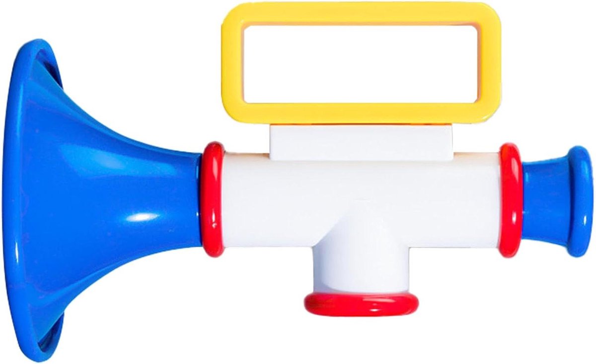 Plastic Hoorn Speelgoed - Muziek Instrument - Educatief Plezier - Meerdere Geluiden - 15 x 8 x 8 cm - Wit