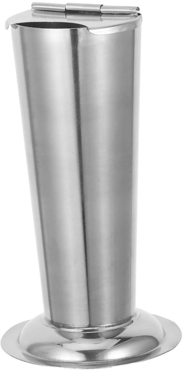 Pincethouder Roestvrij Staal - Tanghouder Container - Hygiënisch Werken - Antislip Kegelontwerp - 16 x 8.5 x 6 cm - Zilver
