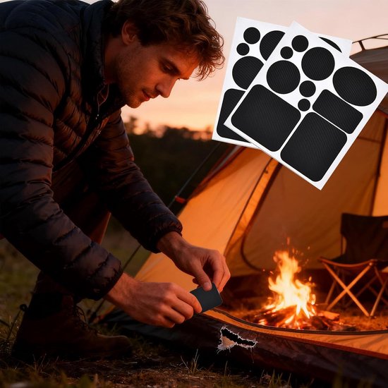 Reparatie Pleisters - Stoffen Patches - Kleding Herstellen - Zelfklevend Waterdicht - 6 Stuks - Zwart — afbeelding 2