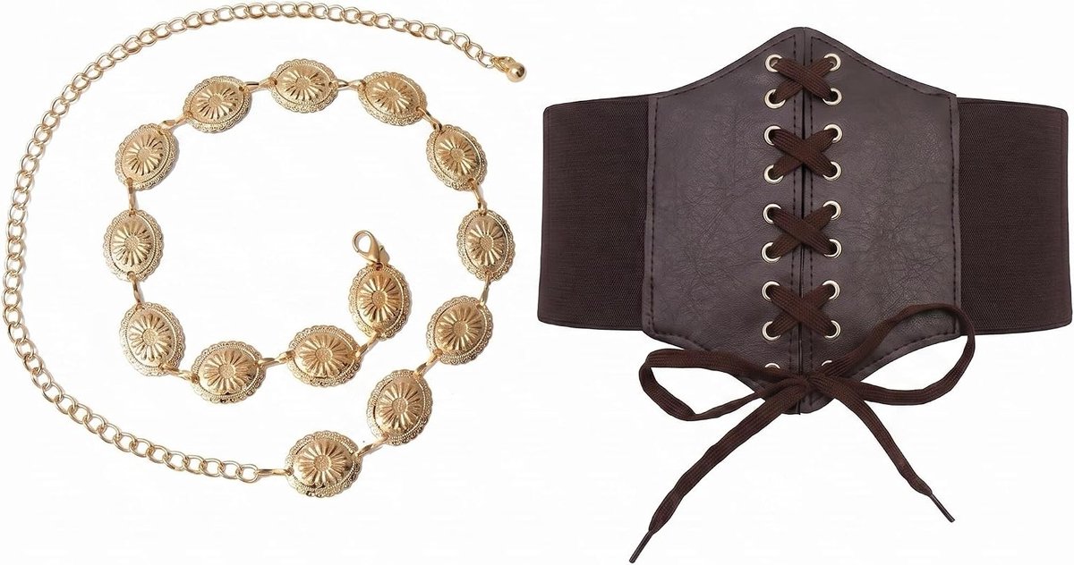 Elegante Waspie Corset Riem voor Vrouwen, Brede Leren Tailleband, Verstelbare Kostuum Accessoires en Mode Riemen