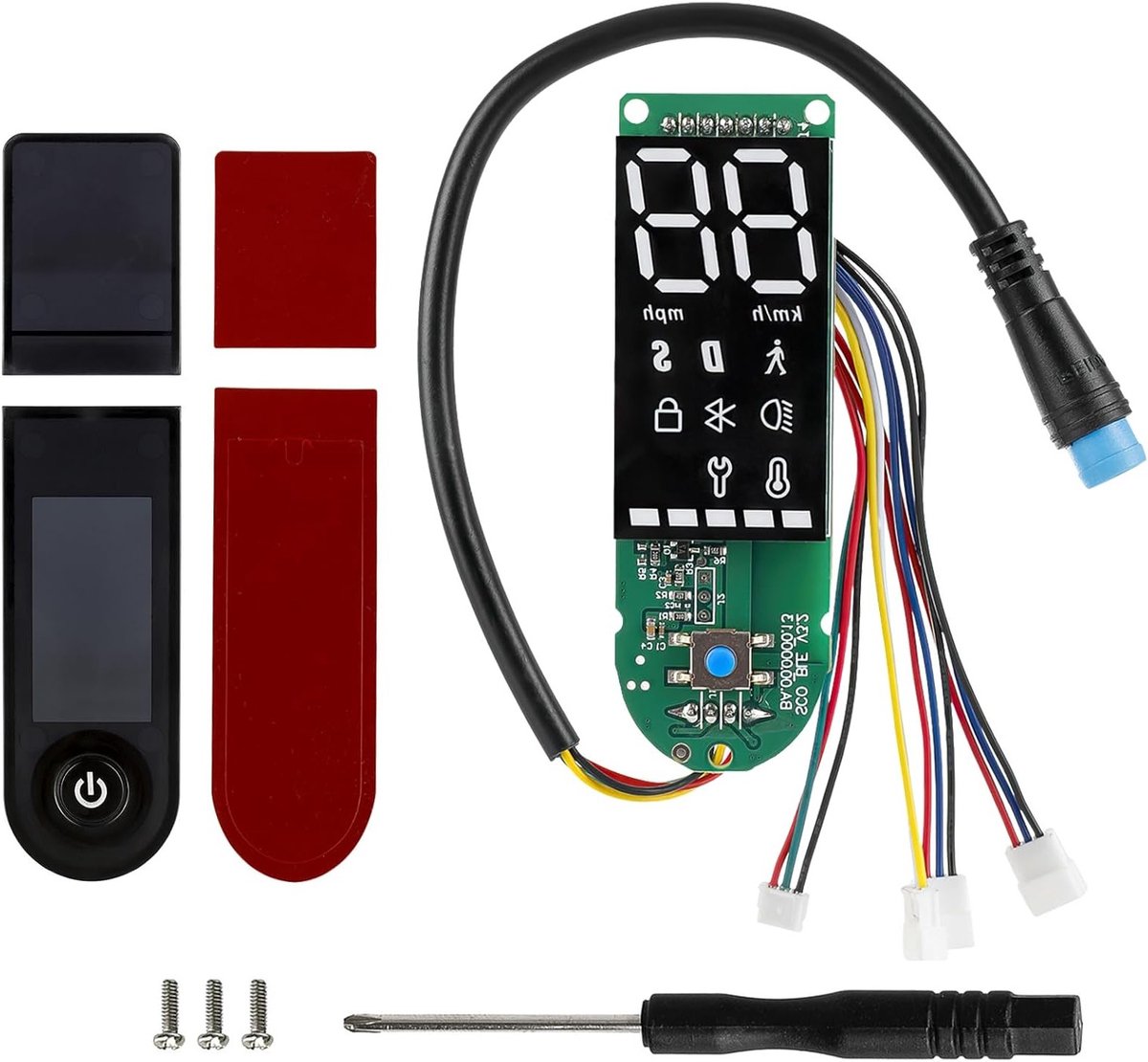 SnelShoppen - Elektrische Step Dashboard voor E-scooter, Geschikt voor Xiaomi 1S/PRO/PRO 2, Duidelijke Gegevensweergave, Bluetooth-printplaat, Vervang