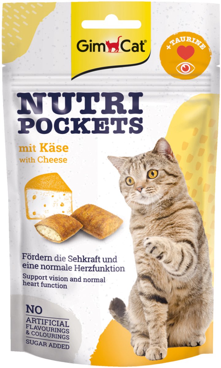 GimCat Nutri Pockets with Cheese and Taurine - 3 stuks