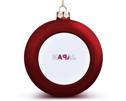 Kerstballen - Decoratie ballen - Feestelijke aankleding - Met goudkleurig koord - 4 cm diameter - Rood