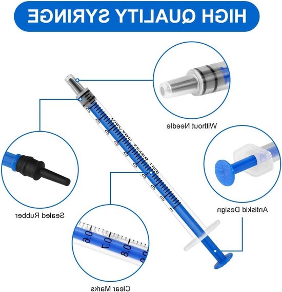 10 Stuks 1ml Colostrum Plastic Spuit Zonder Naald, Herbruikbare Vloeistof Spuit voor Laboratoria, Irrigatie en Filtratie, Ideaal voor Wetenschappelijk Gebruik — afbeelding 2