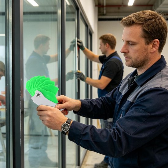 Kit Gereedschap - Kitspatel Kitverwijderaar - Kitranden Afwerken - 9-in-1 Opvouwbaar - 15 cm - Groen — afbeelding 2