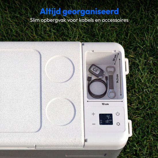 MEDION Compressor koelbox 28 L draagbaar, mini koelkast elektrisch, 12 V 24 V 230 V adapter auto vrachtwagen camping boot festival, MD370027 van Medion — afbeelding 3