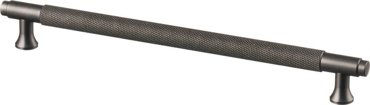 Handgreep Gun Metal - diamond cut - 224mm/256mm