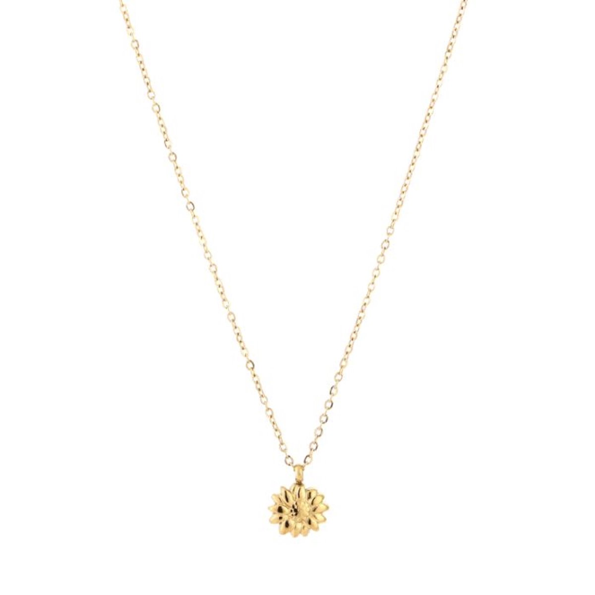 Bijoutheek Collier Zonnebloem Goudkleurig