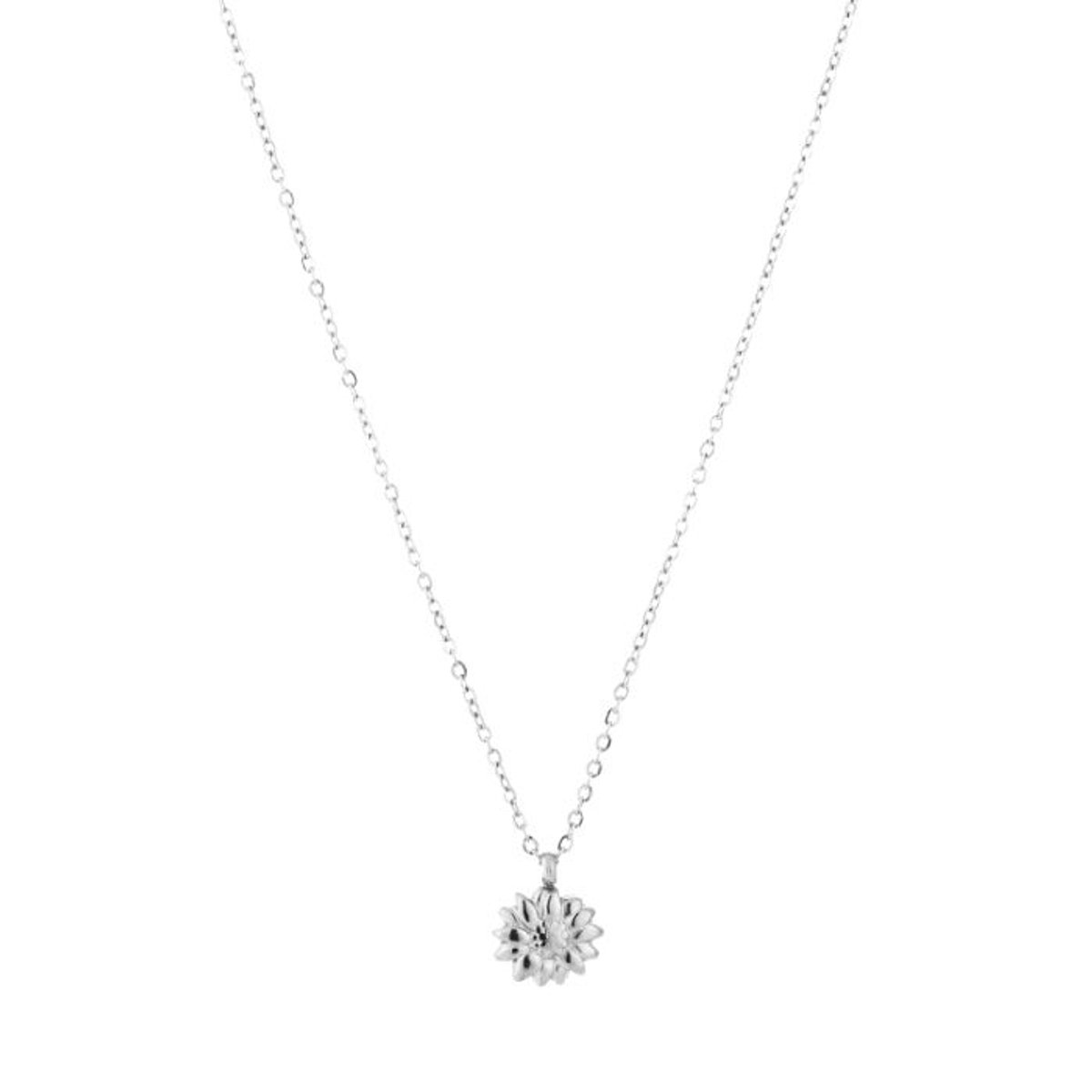 Bijoutheek Collier Zonnebloem Zilverkleurig