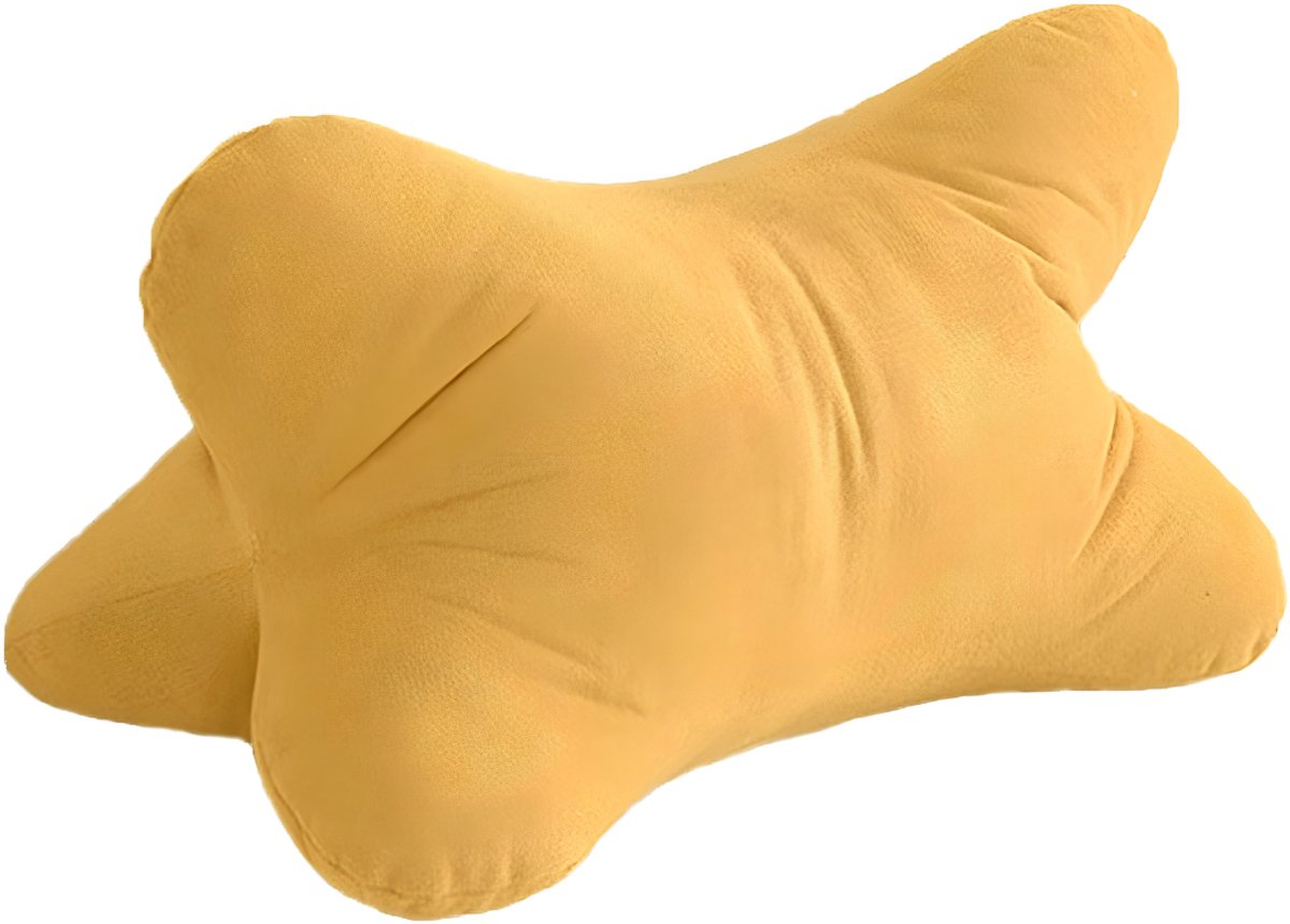 SP® Lees Kussen - Nekkussen - Reading Bone Nekrol - Geel - 48cm x 25cm x 28cm
