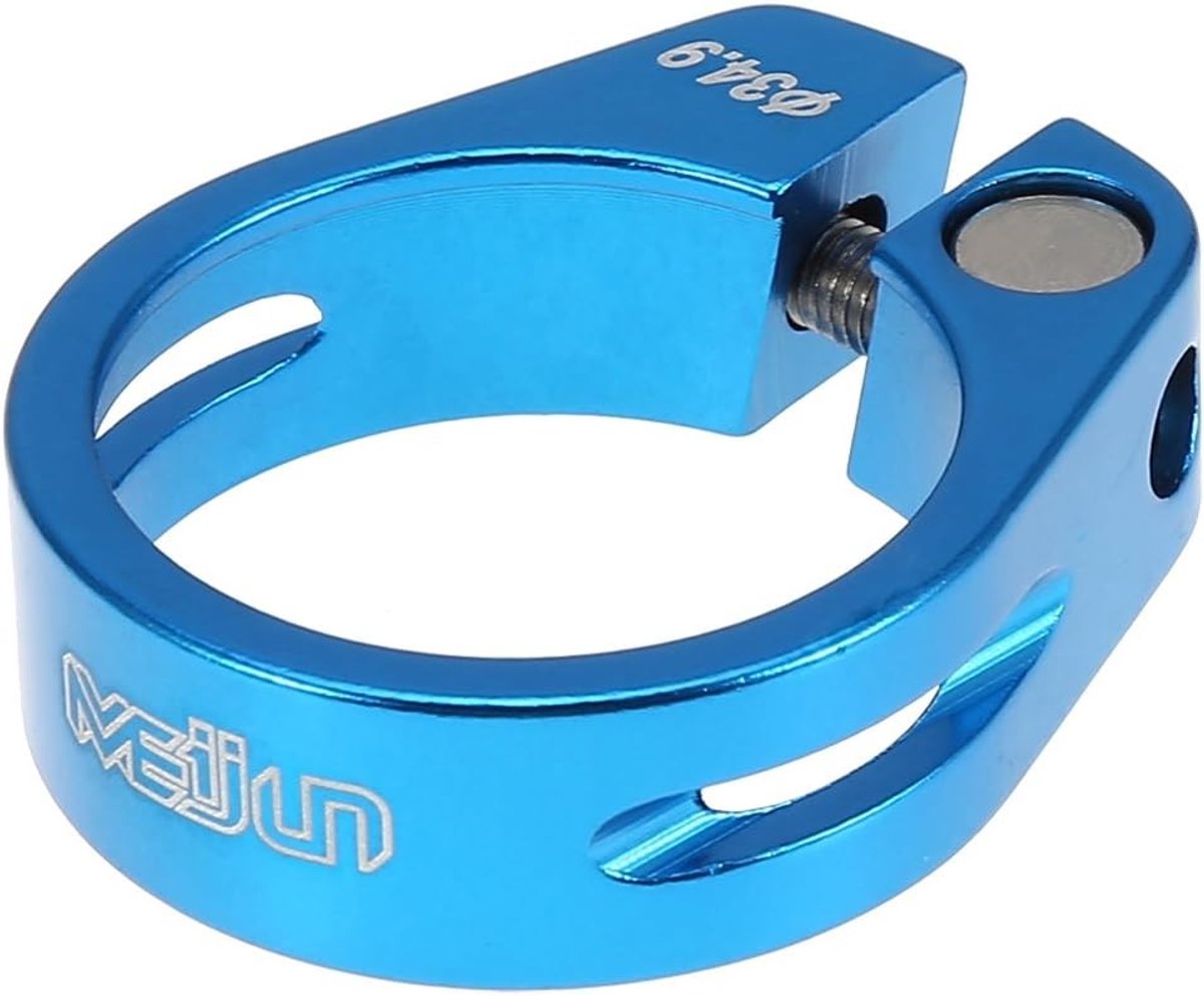 Zadelpenklem 34.9mm Blauw, Lichtgewicht Aluminium Klem voor Fietszadel, Mountainbike Accessoire, Meerdere Kleuren Beschikbaar