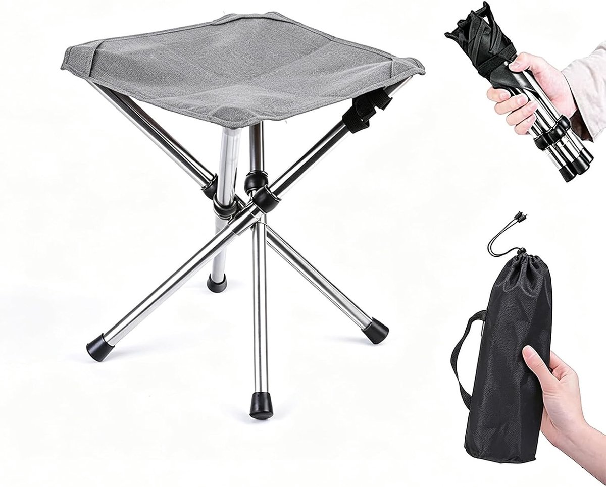 Vouwbare Mini Stoel voor Buiten, Ideaal voor Kamperen, Vissen, Reizen en Wandelen - Compact en Lichtgewicht