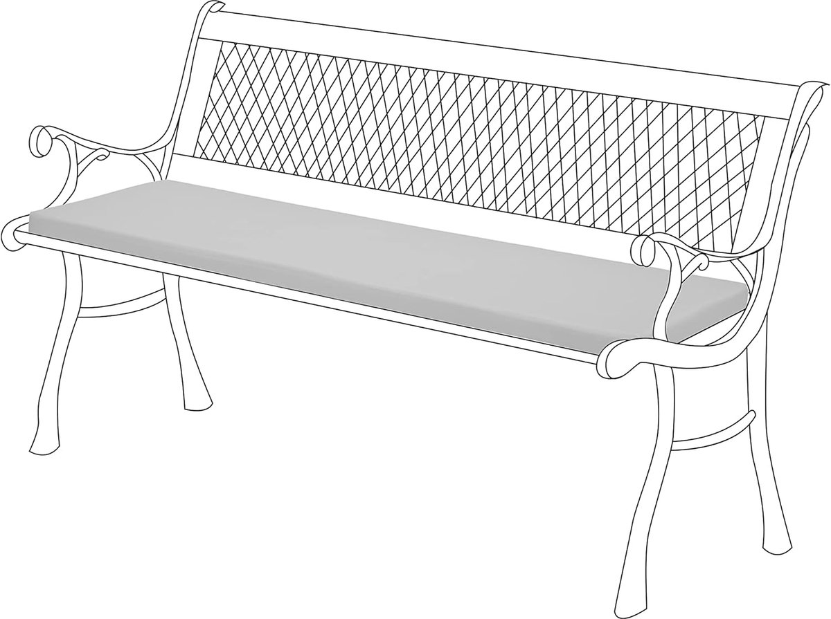 Thijox - Tuinkussen Gardenista | Waterbestendig Tuinbank Kussen | Lichtgewicht en Duurzaam | Comfortabele Dikke Schuimvulling | Grijs | Perfect voor B
