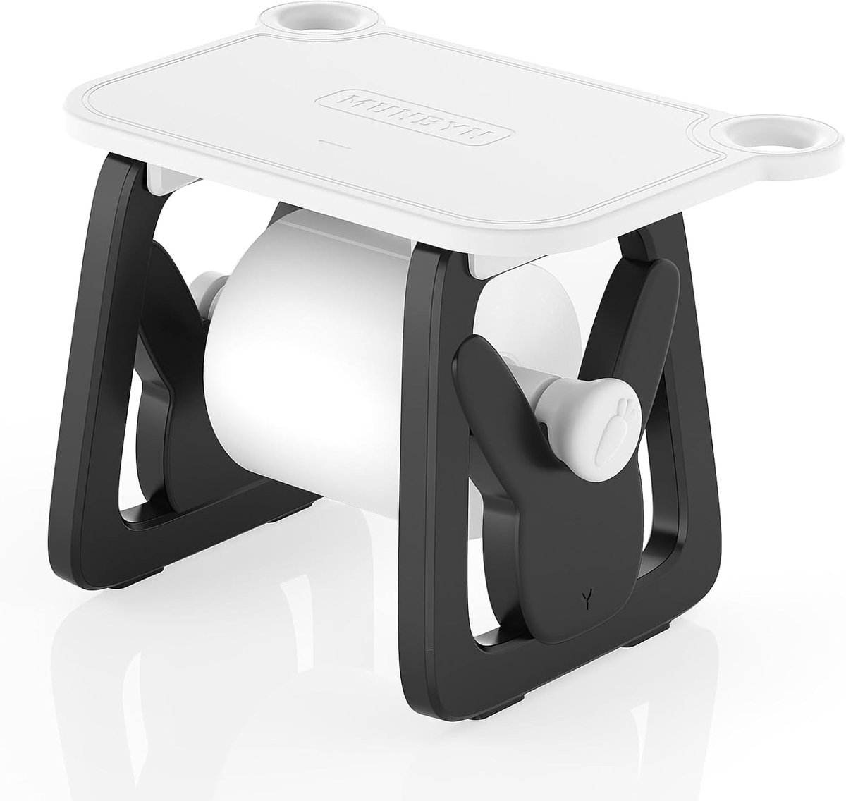 Thijox - Nieuwe Labelhouder voor Rol- en Waaiervormige Thermische Etiketten, Compatibel met Alle Thermische Labelprinters, ILH02, Zwart/Wit, Perfect v