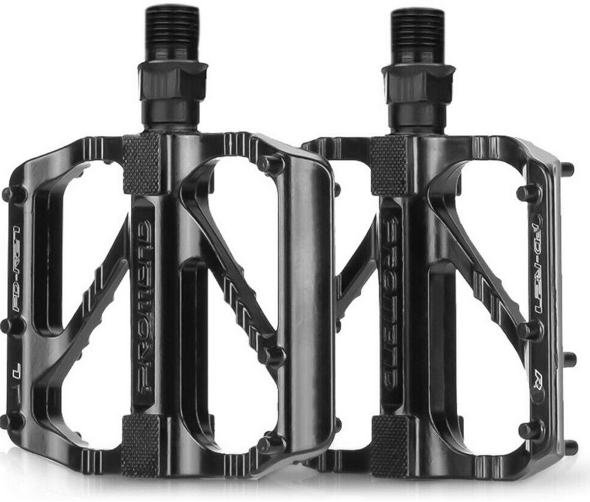 Racefietspedalen - 2 stuks - Aluminiumlegering - 9/16 inch fietspedalen - ultralicht, antislip - geschikt voor mountainbikes, e-bikes en stadsfietsen - zwart
