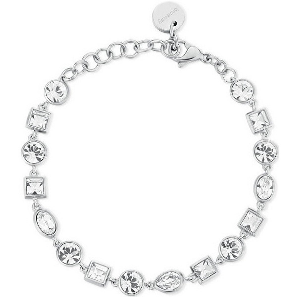 BROSWAY SYMPHONIA BYM168 STAINLESS STEEL ARMBAND MET KRISTALLEN 1 STUK