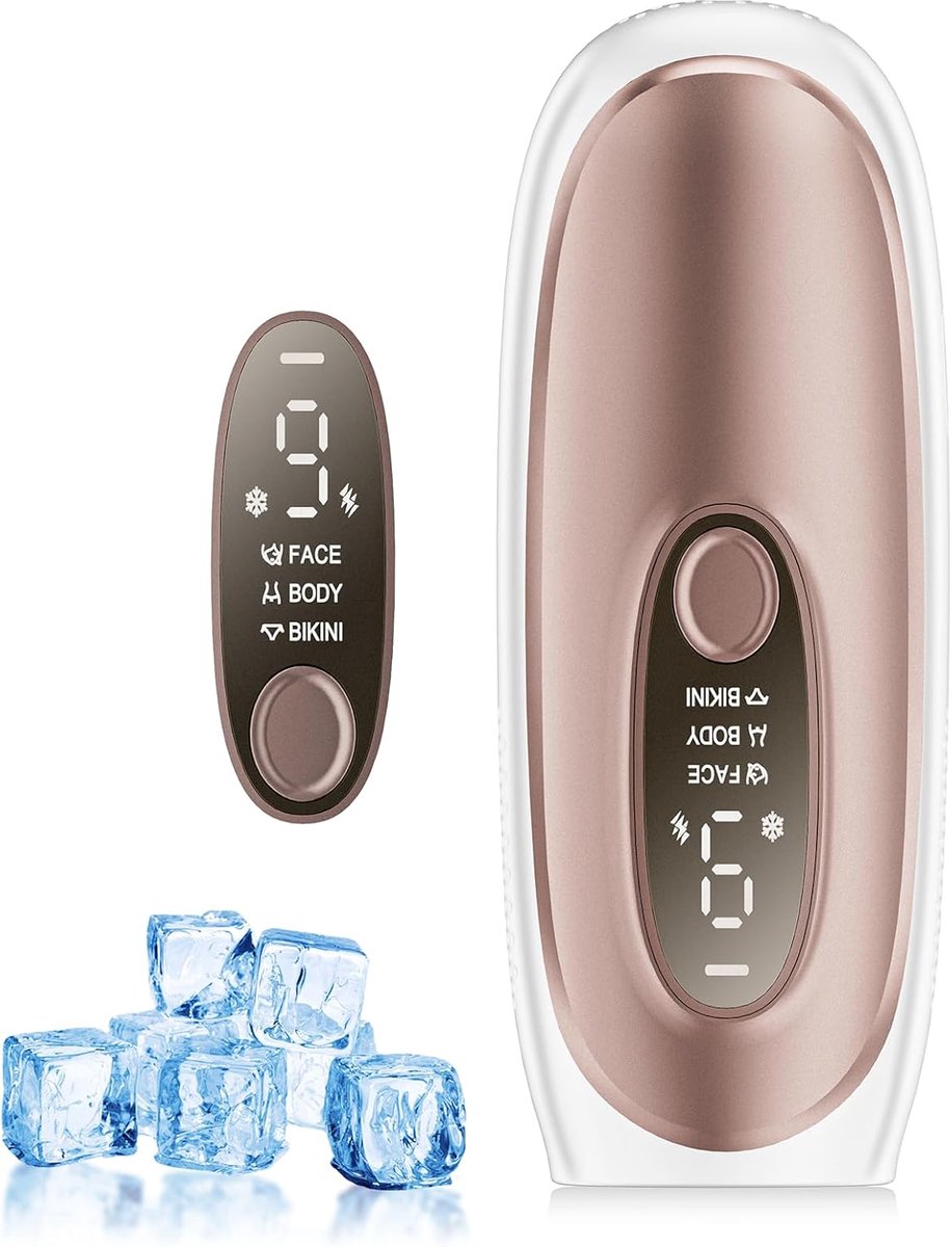 Thijox - Laser-epilator met Saffierkoeltechnologie, IPL Lichtpuls, Onbeperkte Flits, 2 Modi, 9 Intensiteitsniveaus, Voor Bikini, Oksels, Gezicht, Lich