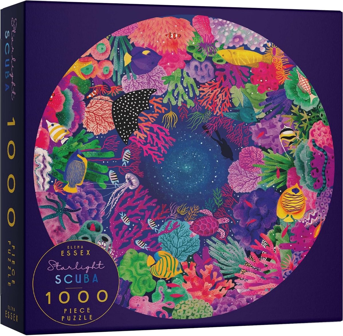 Thijox - 1000 stukjes Puzzel voor Volwassenen - Starlight Scuba - Rond - 26,5 Inch Diameter - Geschikt voor Puzzelaars - Perfect voor Vrije Tijd en On