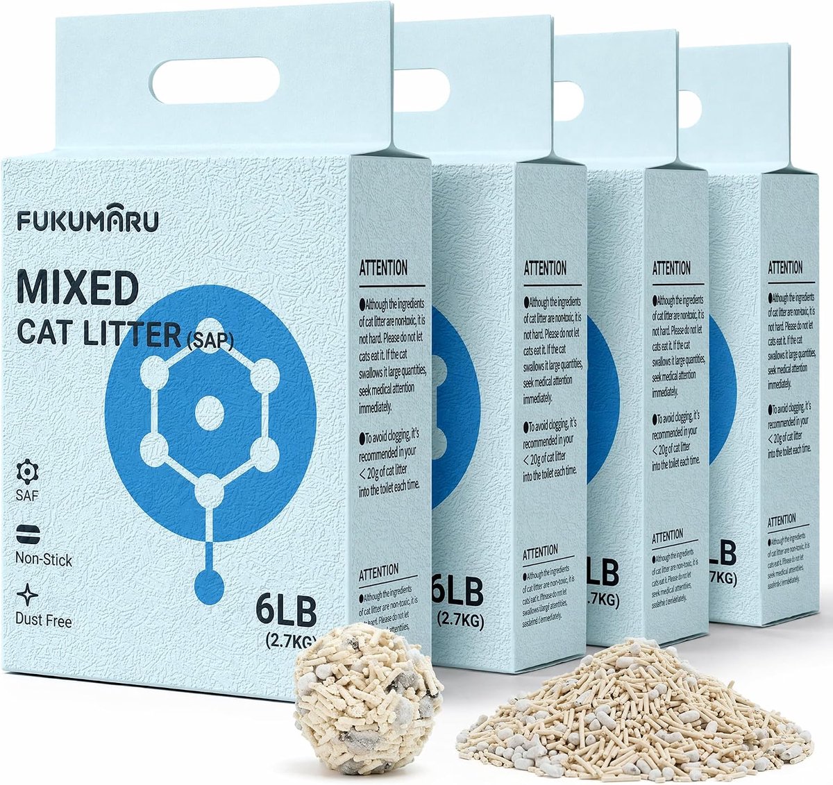 Thijox - FUKUMARU Tofu Kattenbakvulling 10,8 kg - Snel klonterend, super absorberend, stofvrij, geurregulerend, weinig spoorvorming, ideaal voor katte