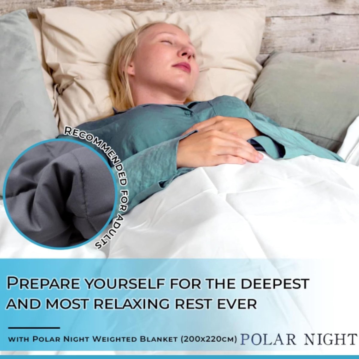 Thijox - Polar Night Verzwaringsdeken 150x200 cm - Hypoallergene Microvezel Deken met Glasparels, Ademend, Oeko-TEX® 100, Inclusief Omslaglussen, 5-13