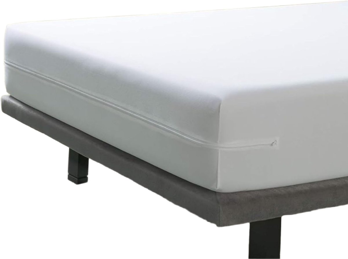 SnelShoppen - Matrasbeschermer 90x190/200 cm - Ademend, Waterproof Topper, Oeko-Tex Gecertificeerd, Met Rits, Bescherming Tegen Huismijt