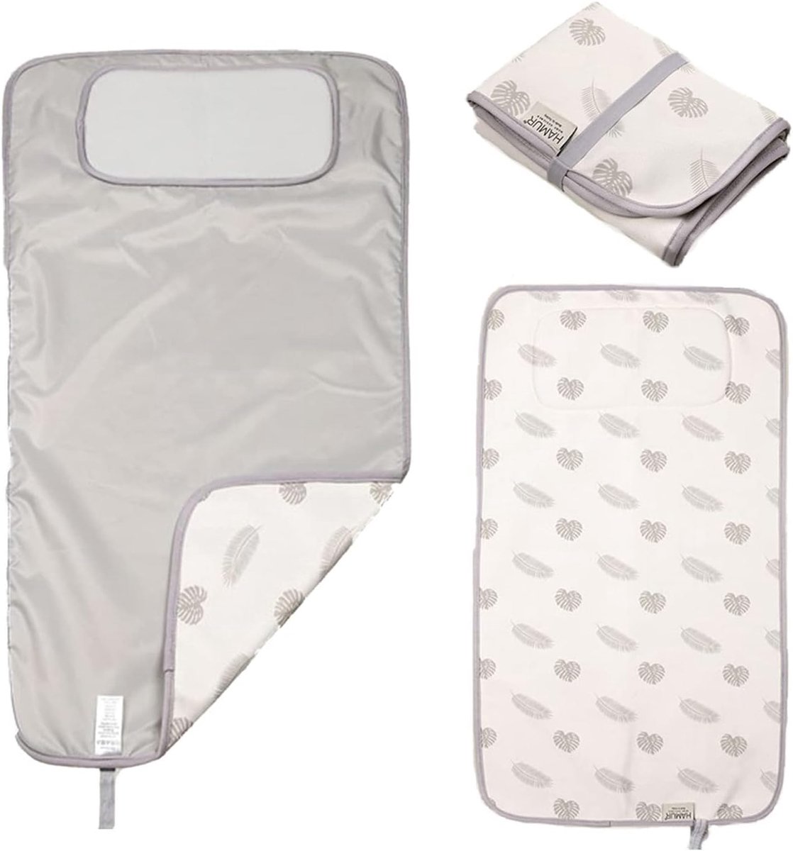 Thijox - Waterdichte Luiertas 40 X 70 Cm Met Draagbaar Aankleedkussen - Herbruikbaar Babyaankleedkussen - Machinewasbaar - Comfortabel voor Baby - Lea