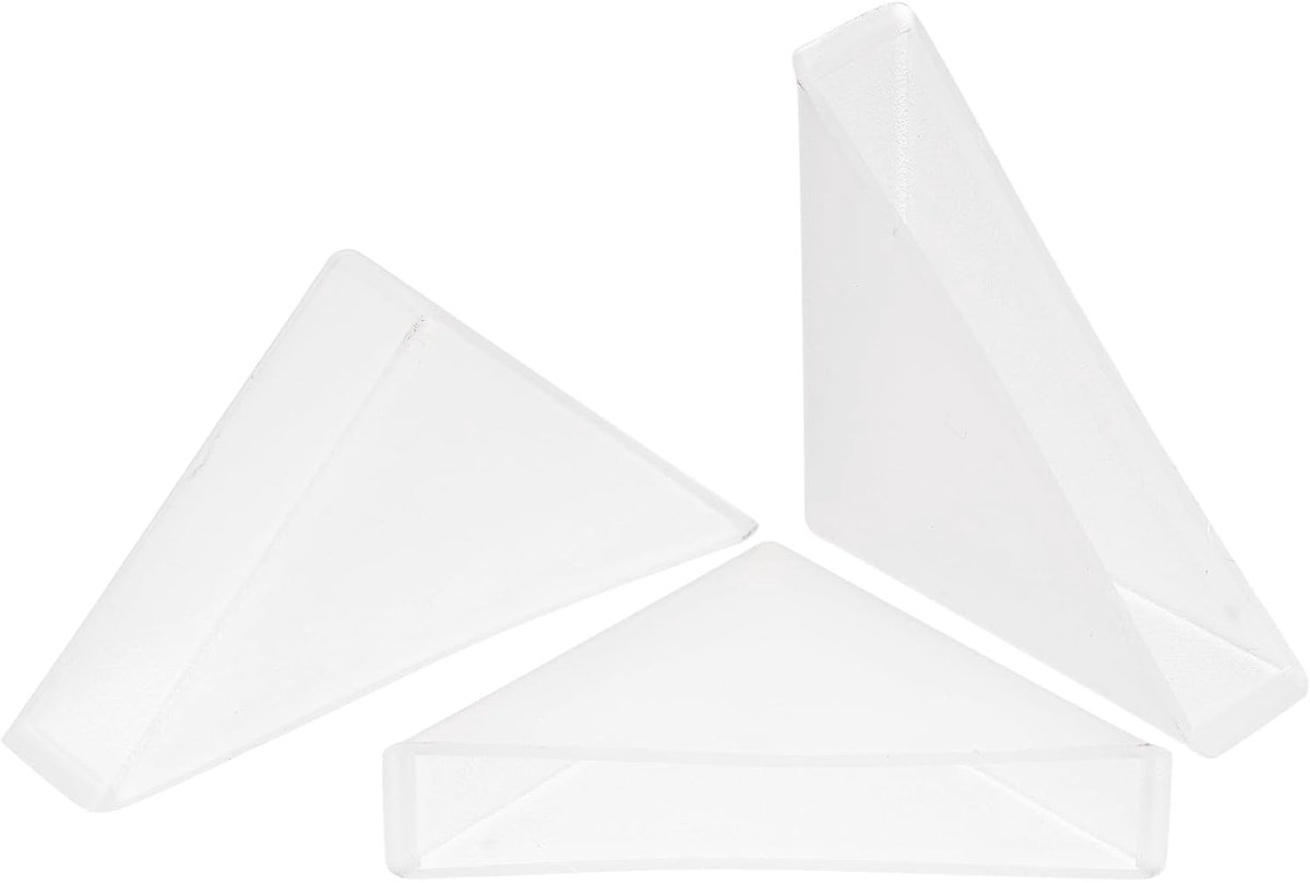 SnelShoppen - 8x Hoekbeschermers voor Glas, Spiegels, Tegels - Plastic Hoekbescherming 12x66mm - Witte Hoekguards voor Veiligheid in Huis en Tuin