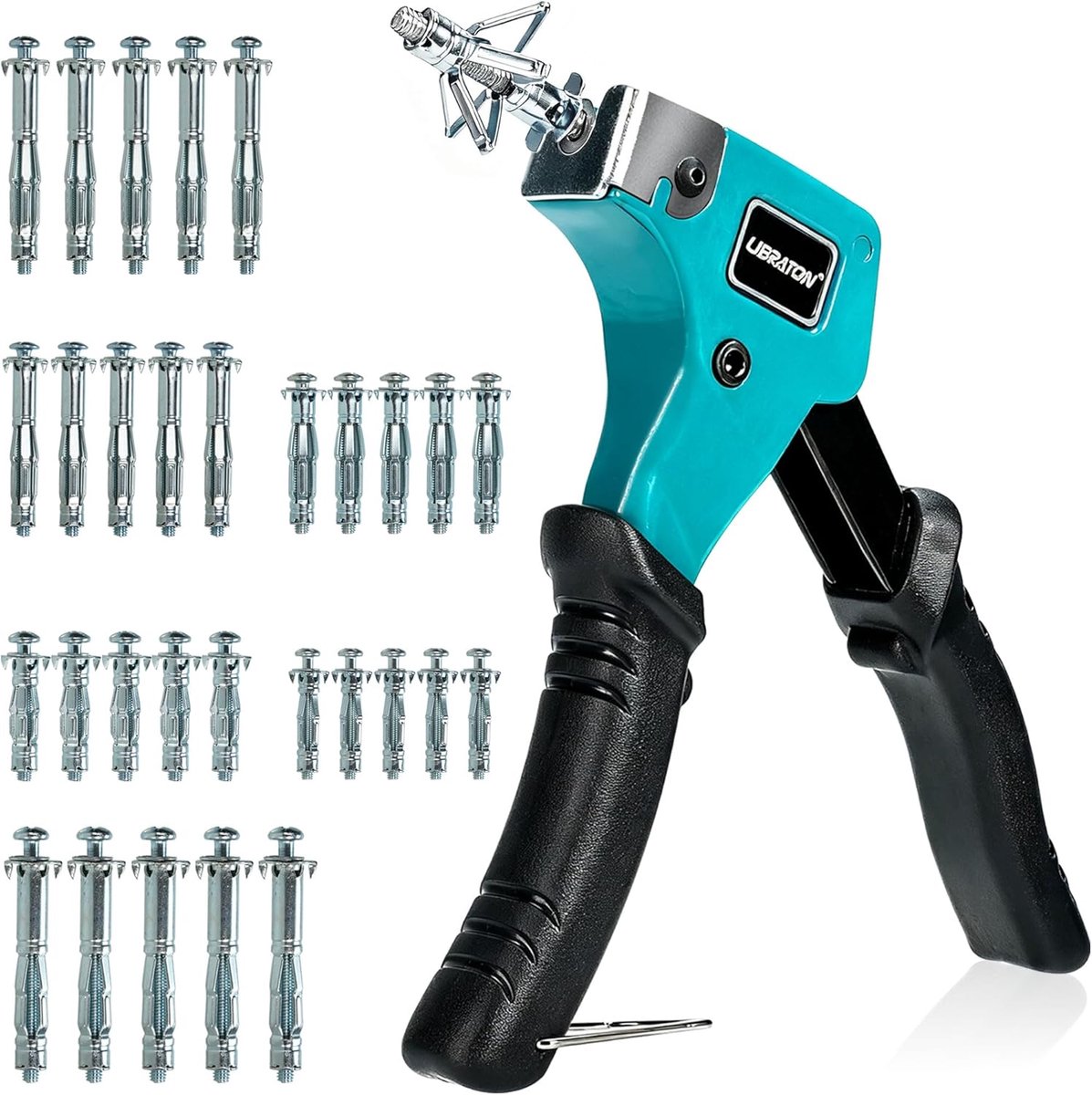 SnelShoppen - Hollow Wall Plugs Set 30-delig in 6 Maten met Montage Gereedschap voor Rigips - Heavy Duty Metaal Pluggen voor Droge Wand en Holle Deure