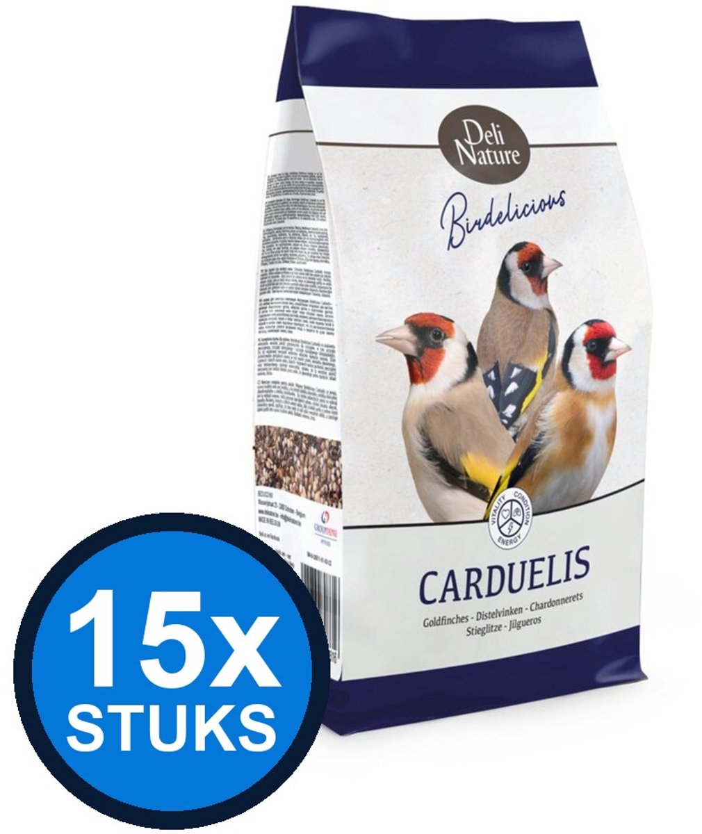 15x Deli Nature - Birdelicious carduelis distelvinken 750gr - Vogelvoer - 750 g