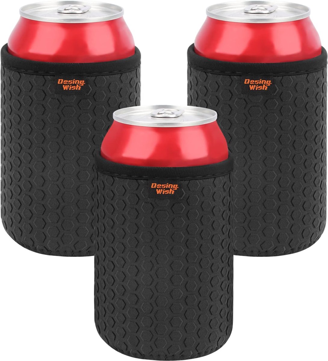 SnelShoppen - 3 Delige Set 355ml Neopreen Koelers voor Blikjes - Isolerende Anti-slip Can Sleeves - Herbruikbare Koeltas voor Frisdrank en Bier - Perf