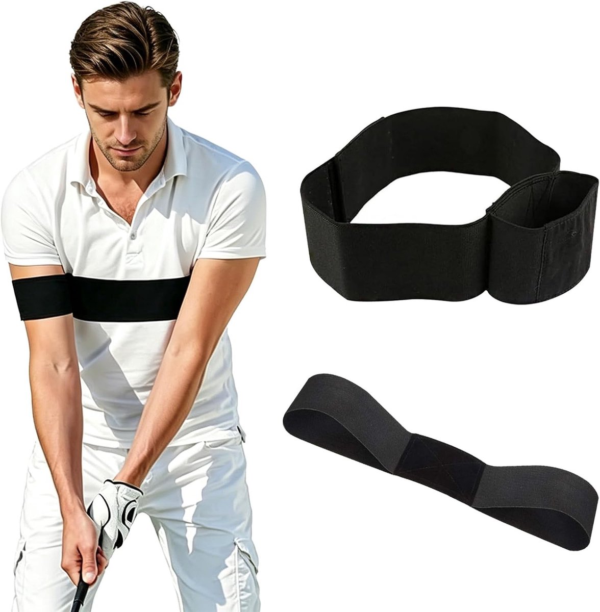 Verstelbare golfgreeptrainer voor beginners, ideaal voor armen en gripverbetering, golfaccessoires voor mannen en vrouwen