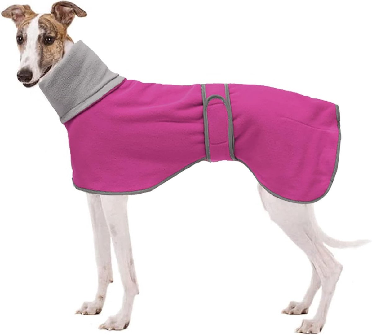 Cosy Fleece Jumper voor Honden, Warm Winterjack met Fleece Voering, Verstelbare Banden voor Middelgrote en Grote Honden - Roze - Ideaal voor Buitenactiviteiten