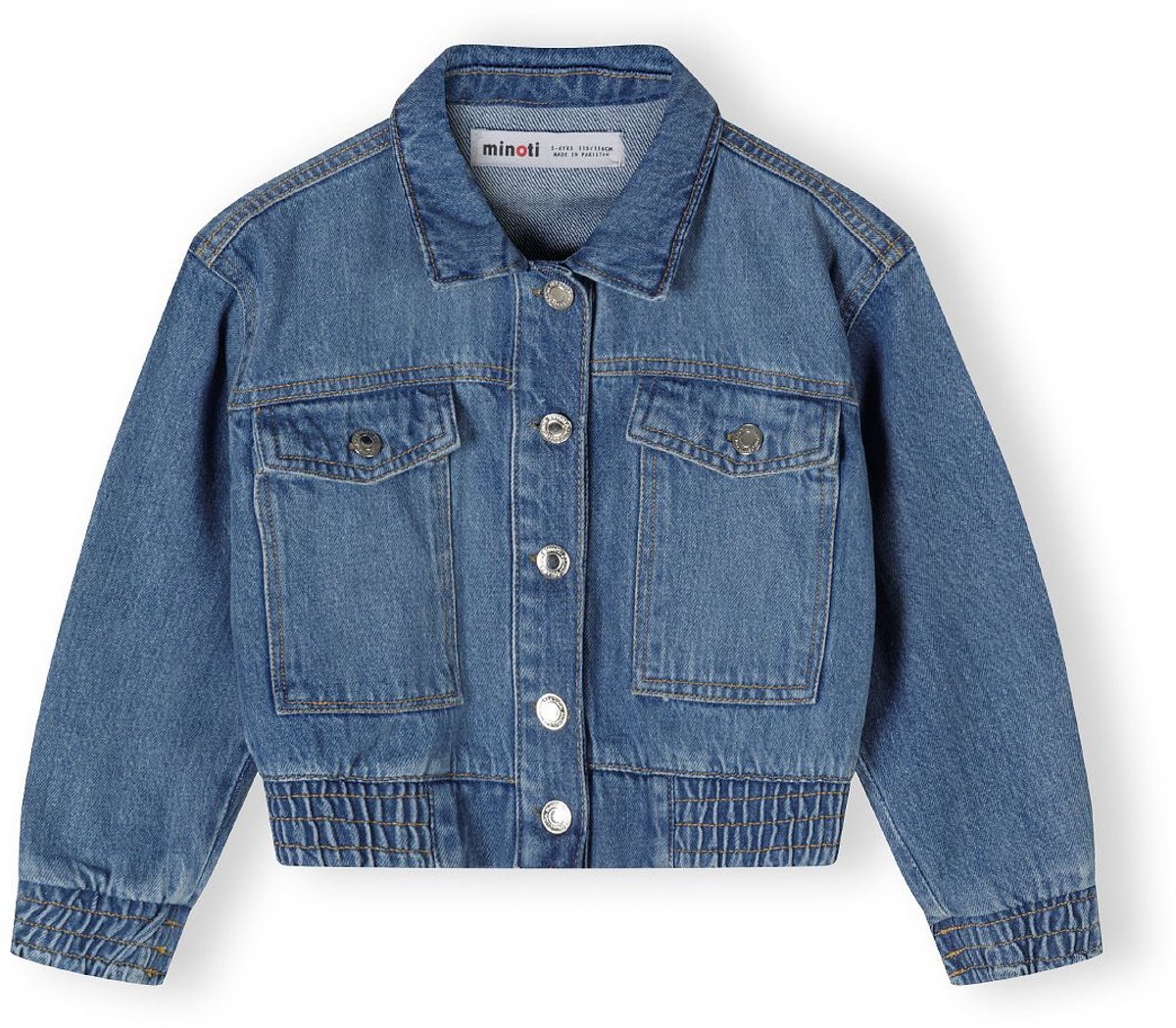 Minoti spijkerjas meisjes korte denim jas - 100% katoen - blauw
