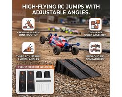 Hoogwaardige Jump Ramp voor RC Auto's, Stunt Speelset en Accessoires voor 1/8 tot 1/16 Crawler Modellen, Perfect voor Racing en Tricks