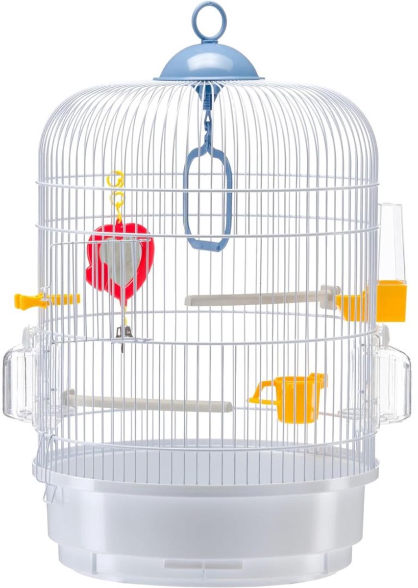 DnA® Binnenvogelkooien - Vogelkooi - Draaibare Voerbakjes & Zitstokken - Meerkleurig - 33cm x 33cm x 49cm