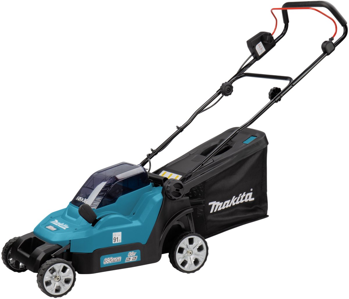 Makita grasmaaier - DLM382CM2 - 2x18 V - 38 cm - incl. 4,0 Ah accu (2 st) en duolader – foto 5