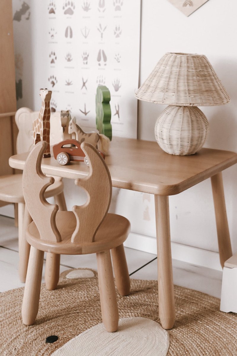 Tafel en stoel - Hert - Naturel