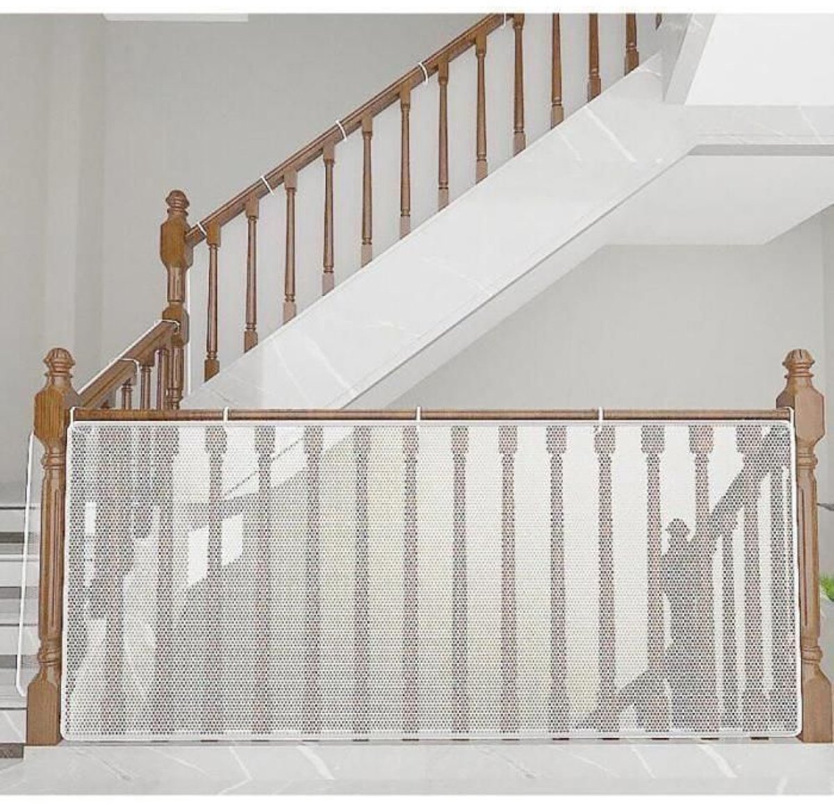 Verstelbaar kinderveiligheidsnet 300x80Centimeters, Geschikt voor balkon- en trapbescherming.