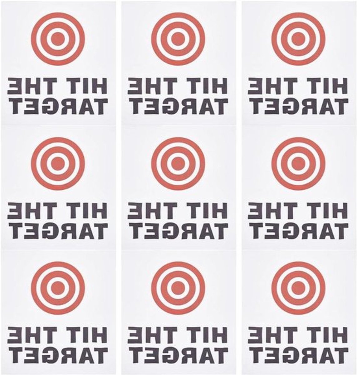 - Toiletsticker - Bullseye - Rood - PVC - Sportief - Utilitair - Waterdicht - Binnen - 13.2 x 14 cm - Toilet - Urinoir - Badkamer - Geschikt voor.