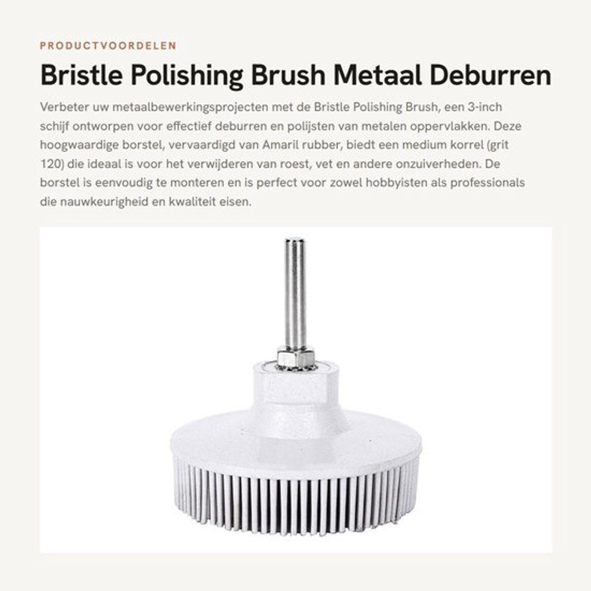 Polijstborstel 75mm - Polijstset - Borstel voor Boormachine - Rubber Abrasief - Disc voor Metaalbewerking - Temperatuurcompensatie