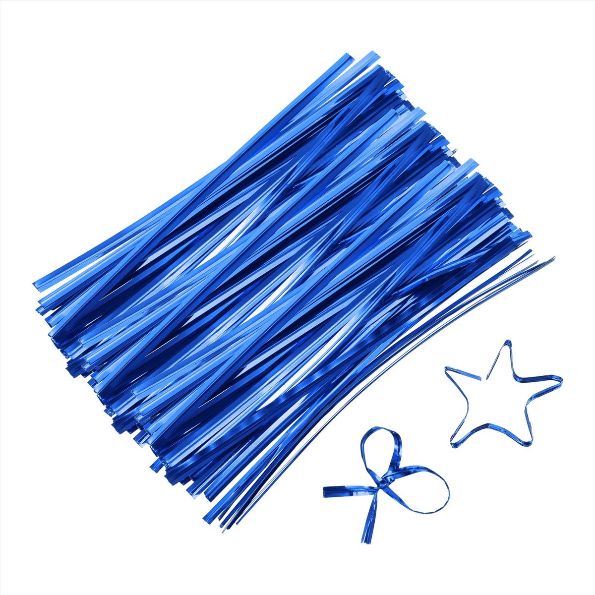Twistbinders 800 stuks 5" metalen binders, herbruikbaar voor diverse toepassingen, blauw