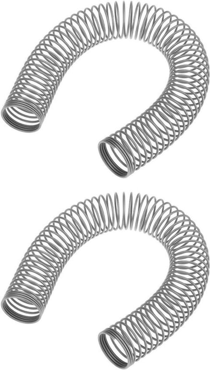 Anti-knikveer - Gegalvaniseerd staal - Zilver - Lengte 200 mm - 16 mm ID - Geschikt voor buizen - Zilverkleurig - 2 stuks