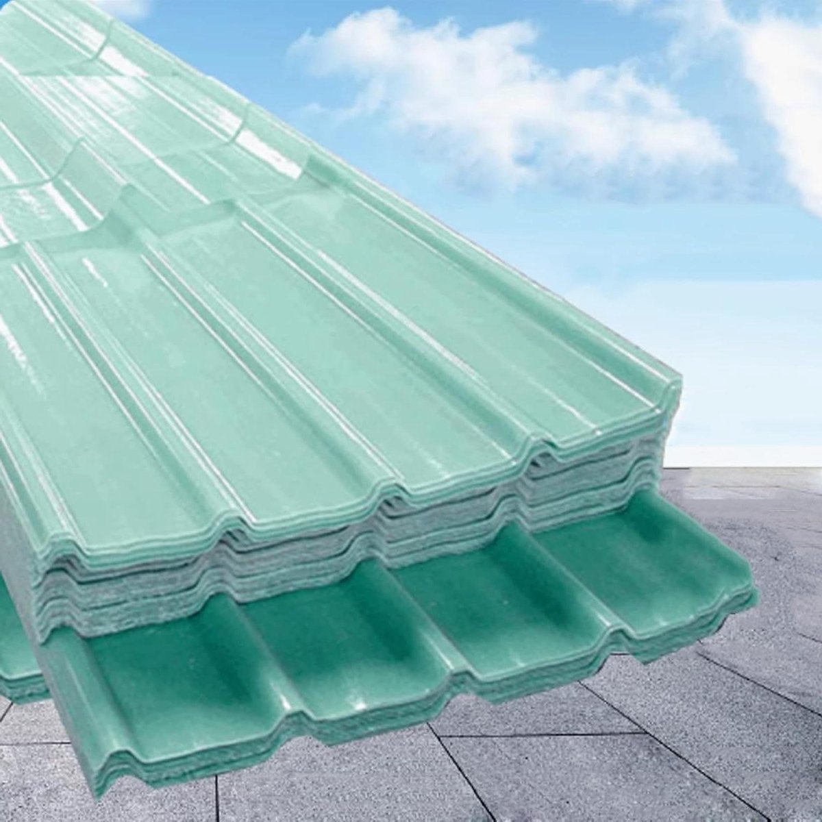 Golfplaten - Dakplaten Dakbedekking - Carport Overkapping - UV-bestendig Slagvast - 4 stuks 0.9x1.7m - Transparant