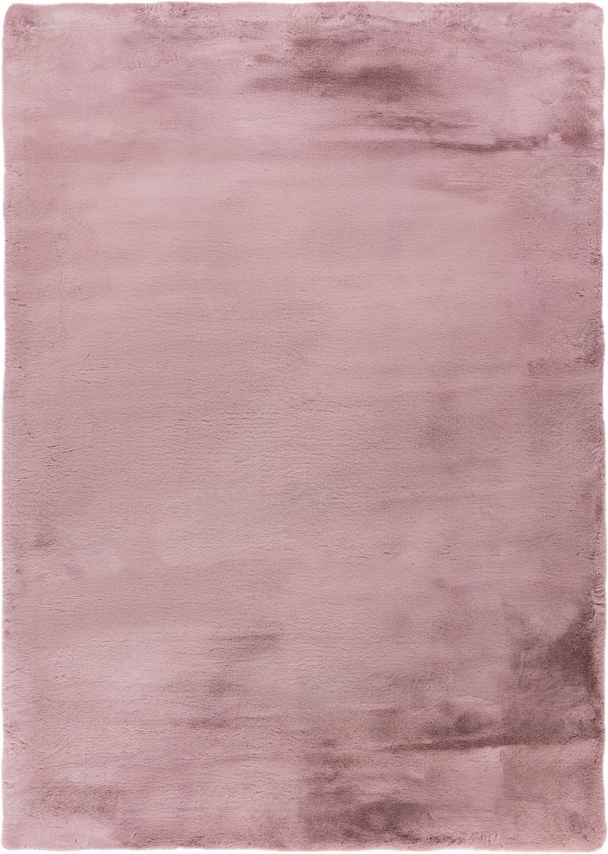 Padiro hoogpolig vloerkleed 180 x 280 cm - paars - modern effen design - geschikt voor vloerverwarming - van polyester