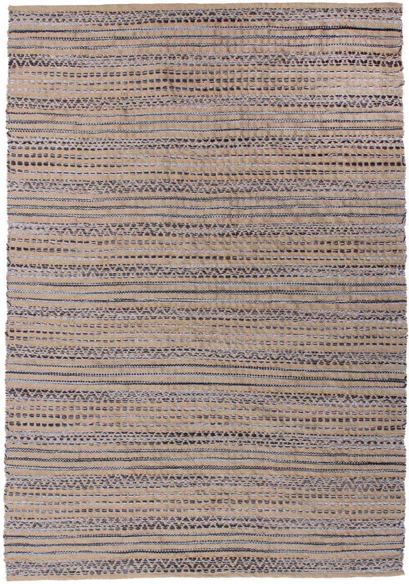 Padiro laagpolig vloerkleed 160 x 230 cm - grijs - modern streeppatroon
