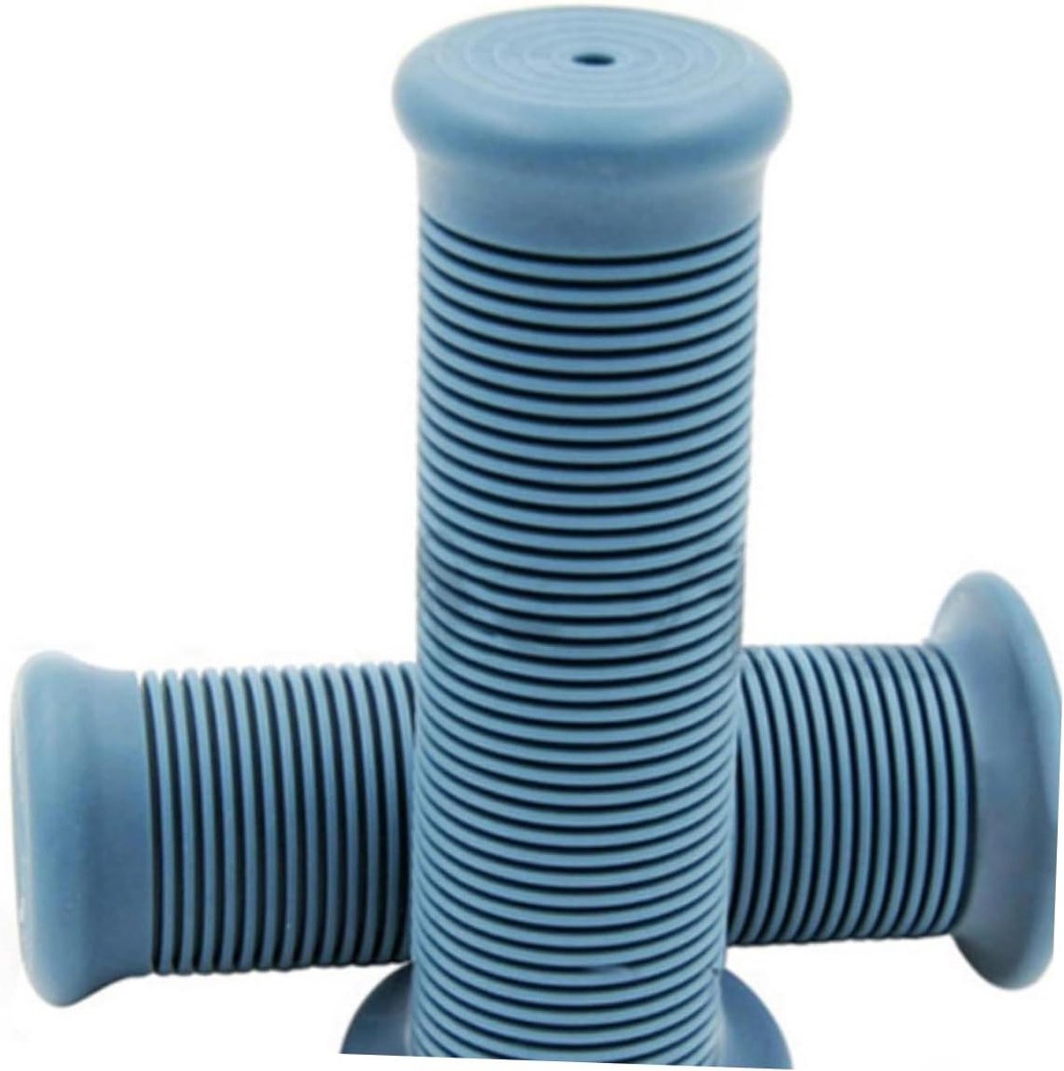 Fietsgrepen - Handvatten Stuur - Comfortabel Fietsen - Klassiek Draadoppervlak - 12.4 cm - Grijsblauw
