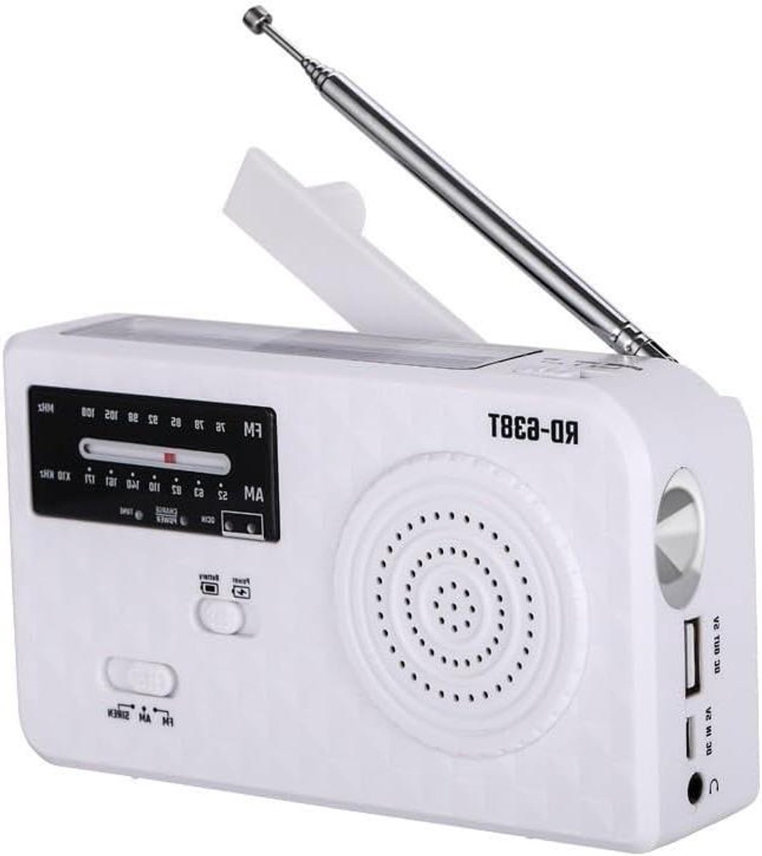 Draagbare AM FM Radio - Hand Crank Radio - Noodsituaties Voorbereiding - Zonne- en Handcrank Opladen